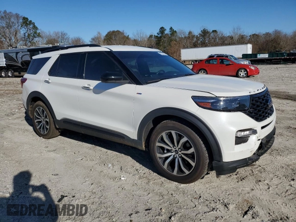 2022 Ford Explorer ST-Line with VIN 1FMSK7KH6NGC39741, listed as a Copart auction lot 85345384 with 54,740 mi miles and Salvage Title. Bid and sale history available at carsss.com. Image 4.