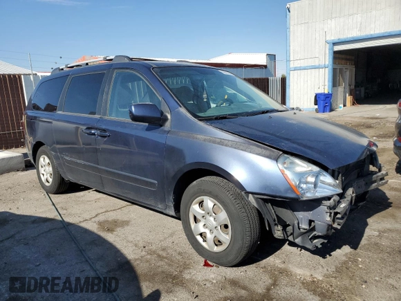 2008 Kia Sedona LX with VIN KNDMB233286198845, listed as a Copart auction lot 65081444 with 96,161 mi miles and Salvage Title. Bid and sale history available at carsss.com. Image 4.