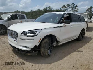 2022 Lincoln Aviator Reserve with VIN 5LM5J7XC1NGL18311, listed as a Copart auction lot 57566305 with 37,756 mi miles and Salvage title. Bid and sale history available at DreamBid. Image 1.