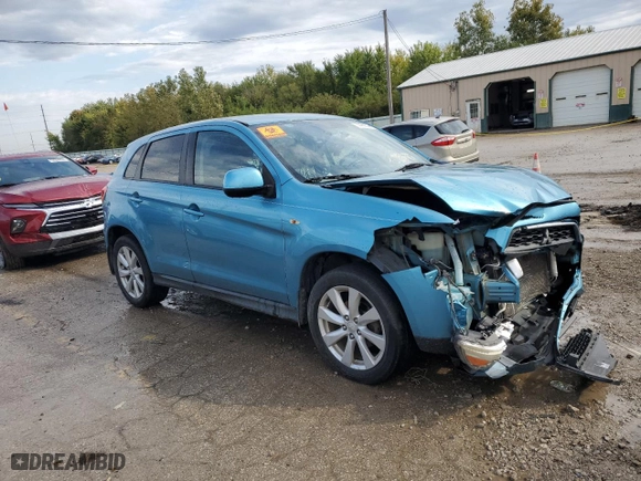 2013 Mitsubishi Outlander Sport ES with VIN 4A4AP3AU0DE006272, listed as a Copart auction lot 74486554 with 0 mi miles and Salvage Title. Bid and sale history available at carsss.com. Image 4.