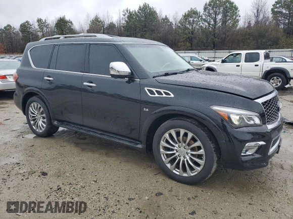 2016 Infiniti QX80 Limited with VIN JN8AZ2NE6G9122432, listed as a Copart auction lot 44016725 with 138,446 mi miles and Salvage title. Bid and sale history available at DreamBid. Image 4.