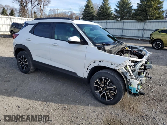 2023 Chevrolet TrailBlazer ACTIV with VIN KL79MSSL0PB096836, listed as a Copart auction lot 50789545 with 13,670 mi miles and Salvage Title. Bid and sale history available at DreamBid. Image 4.