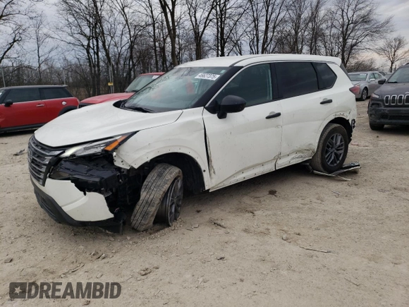 2024 Nissan Rogue S with VIN 5N1BT3AB9RC702763, listed as a Copart auction lot 46627375 with 24,268 mi miles and Clean Title. Bid and sale history available at carsss.com. Image 1.
