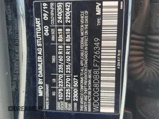 2020 Mercedes-Benz GLC 300 z VIN WDC0G8DB8LF726349, wystawiony jako Copart lot #54844625 z przebiegiem 43 333 mil mil oraz Czysty tytuł • Clean title. Historia ofert i sprzedaży dostępna na DreamBid. Obrazek 13.