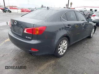 2009 Lexus IS 250 with VIN JTHBK262092085249, listed as a IAAI auction lot 41557289 with 185,746 mi miles. Bid and sale history available at carsss.com. Image 4.