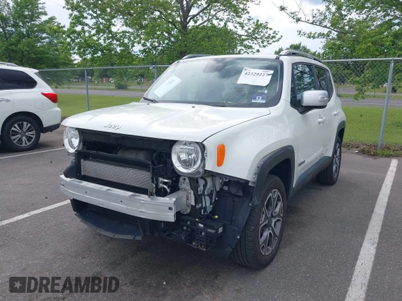 2016 Jeep Renegade Limited with VIN ZACCJBDT7GPD46240, listed as a IAAI auction lot 42329227 with 41,916 mi miles and . Bid and sale history available at DreamBid. Image 18.