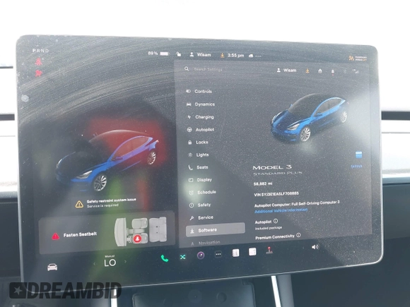 2020 Tesla Model 3 Standard Range Plus z VIN 5YJ3E1EA5LF708885, wystawiony jako IAAI lot #42172952 z przebiegiem 58 882 mil mil oraz . Historia ofert i sprzedaży dostępna na DreamBid. Obrazek 7.