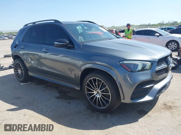 2020 Mercedes-Benz GLE 350 with VIN 4JGFB4KB2LA041492, listed as a IAAI auction lot 41973138 with 59,122 mi miles and . Bid and sale history available at DreamBid. Image 1.