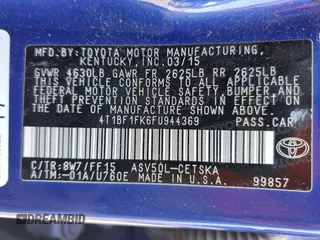 2015 Toyota Camry XLE with VIN 4T1BF1FK6FU944369, listed as a Copart auction lot 54774095 with 168,945 mi miles and Salvage Title. Bid and sale history available at carsss.com. Image 12.