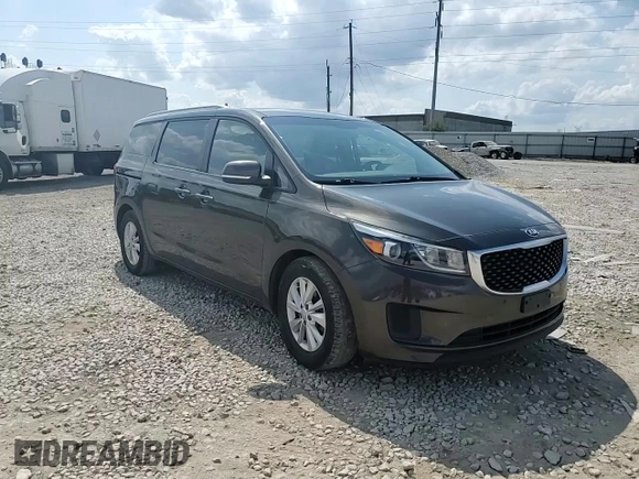 2017 Kia Sedona LX with VIN KNDMB5C17H6333432, listed as a Copart auction lot 67005714 with 91,393 mi miles and Salvage Title. Bid and sale history available at carsss.com. Image 12.