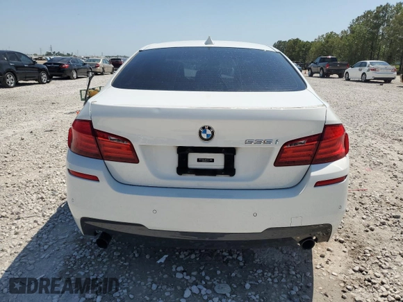 2013 BMW 5 Series 535i with VIN WBAFR7C56DC823937, listed as a Copart auction lot 52380345 with 110,067 mi miles and Salvage Title. Bid and sale history available at DreamBid. Image 6.