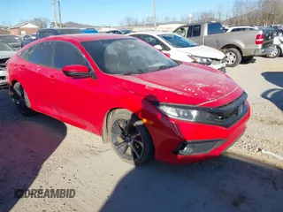 2019 Honda Civic Sport with VIN 2HGFC2F81KH535994, listed as a IAAI auction lot 41686522 with 131,835 mi miles and . Bid and sale history available at DreamBid. Image 1.