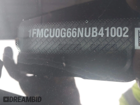 2022 Ford Escape SE with VIN 1FMCU0G66NUB41002, listed as a IAAI auction lot 42616921 with Not provided miles and . Bid and sale history available at DreamBid. Image 9.