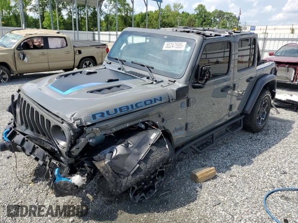 2022 Jeep Wrangler Unlimited Rubicon with VIN 1C4JJXR69NW206276, listed as a Copart auction lot 55247595 with 39,273 mi miles and Salvage title. Bid and sale history available at DreamBid. Image 1.