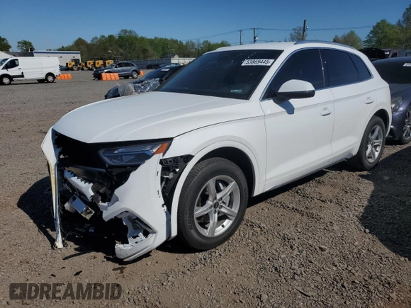 2022 Audi Q5 Premium with VIN WA1ABAFY8N2099612, listed as a Copart auction lot 53869445 with 32,603 mi miles and Salvage title. Bid and sale history available at DreamBid. Image 1.