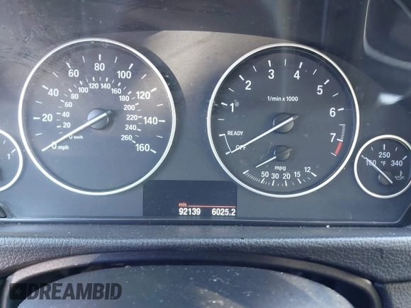 2013 BMW 3 Series 320i xDrive with VIN WBA3C3C51DF979508, listed as a IAAI auction lot 41367343 with 92,139 mi miles and . Bid and sale history available at DreamBid. Image 7.