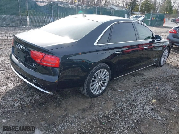 2013 Audi A8 L 4.0L with VIN WAUR2AFD1DN010950, listed as a IAAI auction lot 41029731 with 87,279 mi miles. Bid and sale history available at carsss.com. Image 4.