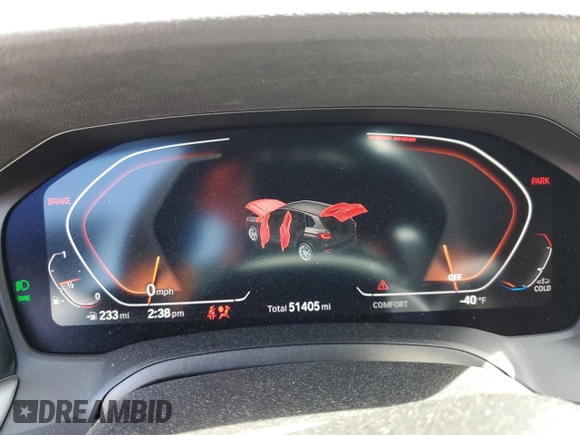 2022 BMW 4 Series 430i with VIN WBA63AV09NFM36850, listed as a Copart auction lot 49596085 with 51,405 mi miles and Salvage title. Bid and sale history available at DreamBid. Image 9.