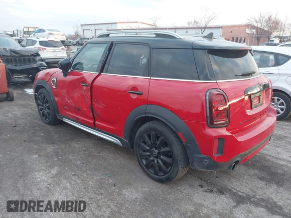 2022 MINI Countryman Cooper S with VIN WMZ83BR09N3N51641, listed as a IAAI auction lot 41003895 with 20,720 mi miles and . Bid and sale history available at DreamBid. Image 3.