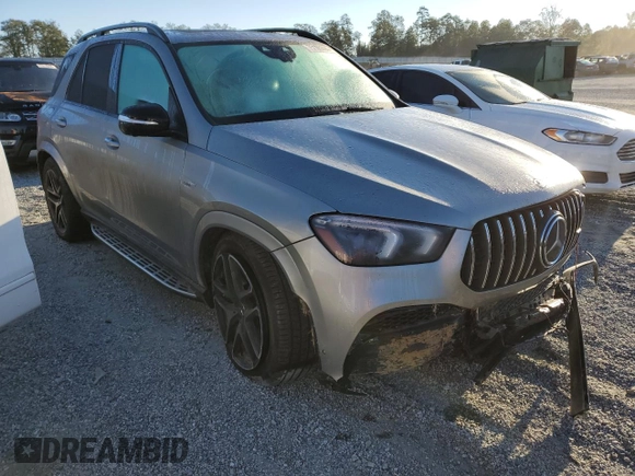 2021 Mercedes-Benz GLE 53 AMG with VIN 4JGFB6BB6MA575009, listed as a Copart auction lot 75105844 with 31,457 mi miles and Salvage title. Bid and sale history available at DreamBid. Image 4.