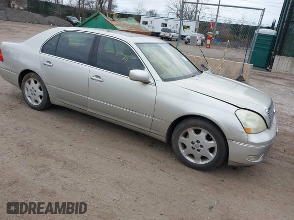 2003 Lexus LS 430 with VIN JTHBN30F630112725, listed as a IAAI auction lot 42023179 with Not Provided miles and . Bid and sale history available at DreamBid. Image 1.