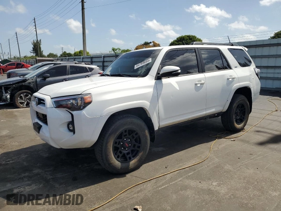 2023 Toyota 4Runner SR5 Premium with VIN JTENU5JR5P6156784, listed as a Copart auction lot 64789665 with 25,366 mi miles and Salvage title. Bid and sale history available at DreamBid. Image 1.