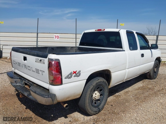 2007 Chevrolet Silverado 1500 Classic Work Truck with VIN 1GCEK19V47Z167973, listed as a IAAI auction lot 41738232 with 1 mi miles. Bid and sale history available at carsss.com. Image 4.