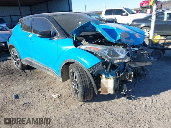 2019 Toyota C-HR XLE with VIN JTNKHMBX9K1056627, listed as a IAAI auction lot 41030089 with 1 mi miles. Bid and sale history available at carsss.com. Image 1.