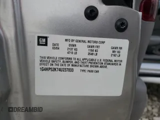 2004 Buick LeSabre Custom with VIN 1G4HP52K74U237833, listed as a Copart auction lot 42748055 with Not Provided miles and Non Repairable. Bid and sale history available at carsss.com. Image 13.
