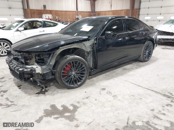 2023 Acura TLX Type S with VIN 19UUB7F04PA002707, listed as a IAAI auction lot 41499796 with 11,039 mi miles. Bid and sale history available at carsss.com. Image 22.