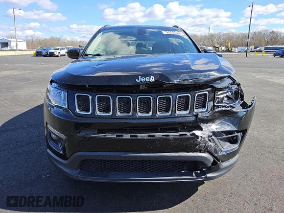 2020 Jeep Compass Latitude with VIN 3C4NJCBB9LT199009, listed as a Copart auction lot 43608995 with 77,107 mi miles and Clean Title. Bid and sale history available at carsss.com. Image 5.