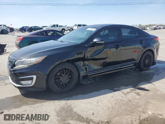 2013 Kia Optima Hybrid EX with VIN KNAGM4AD1D5062069, listed as a Copart auction lot 52456105 with 104,385 mi miles and Salvage Title. Bid and sale history available at carsss.com. Image 1.