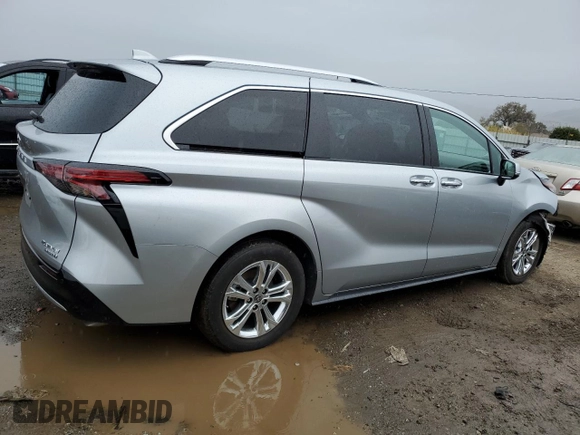2023 Toyota Sienna Platinum with VIN 5TDESKFC6PS093059, listed as a Copart auction lot 84560654 with 19,173 mi miles and Salvage Title. Bid and sale history available at DreamBid. Image 3.