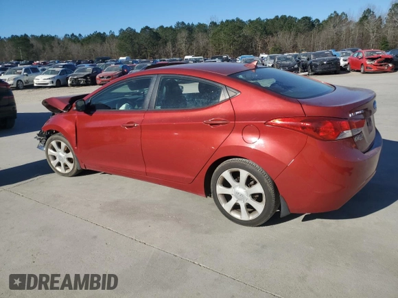 2013 Hyundai Elantra Limited with VIN KMHDH4AE9DU590737, listed as a Copart auction lot 46362195 with 213,578 mi miles and Salvage Title. Bid and sale history available at carsss.com. Image 2.
