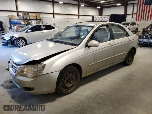 2009 Kia Spectra EX with VIN KNAFE221295652113, listed as a Copart auction lot 47983865 with 173,835 mi miles and Non Repairable. Bid and sale history available at carsss.com. Image 1.