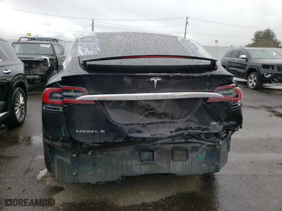 2018 Tesla Model X 75D with VIN 5YJXCBE20JF119875, listed as a Copart auction lot 50772175 with 48,805 mi miles and Salvage Title. Bid and sale history available at carsss.com. Image 6.