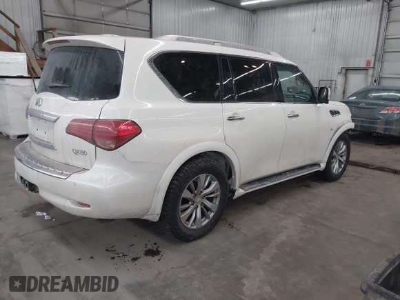 2017 Infiniti QX80 z VIN JN8AZ2NC9H9430498, wystawiony jako IAAI lot #41579847 z przebiegiem 133 321 mil mil oraz . Historia ofert i sprzedaży dostępna na DreamBid. Obrazek 4.