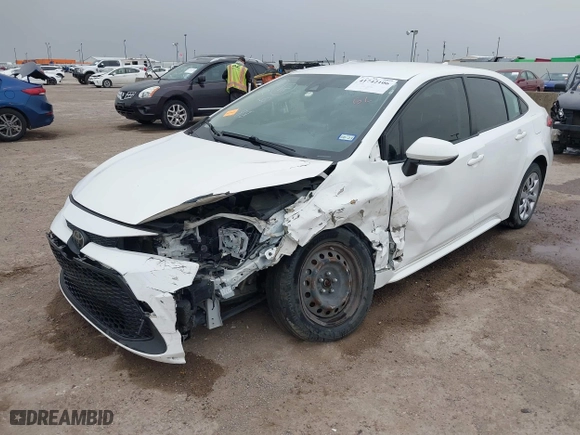 2020 Toyota Corolla LE with VIN JTDEPRAE6LJ018288, listed as a IAAI auction lot 41742106 with 114,099 mi miles. Bid and sale history available at carsss.com. Image 6.