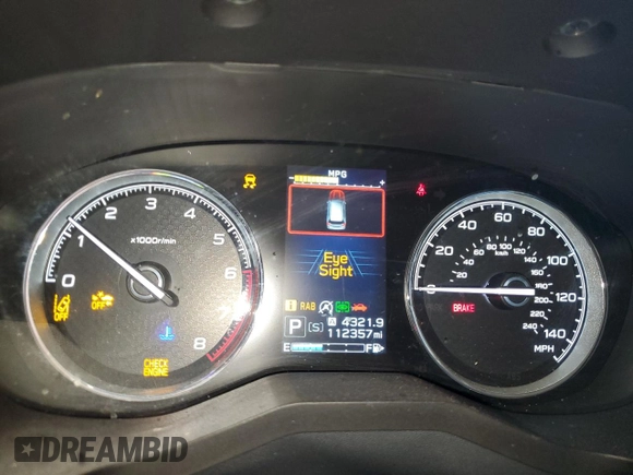 2020 Subaru Forester Touring with VIN JF2SKAXC0LH478287, listed as a Copart auction lot 53535675 with 112,357 mi miles and Salvage title. Bid and sale history available at DreamBid. Image 9.