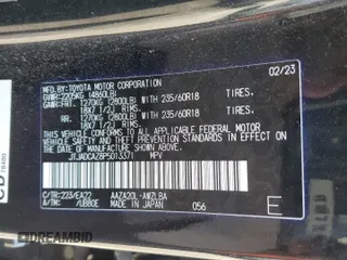 2023 Lexus NX 250 with VIN JTJADCAZ8P5013371, listed as a Copart auction lot 60259445 with 60,093 mi miles and Salvage title. Bid and sale history available at DreamBid. Image 14.