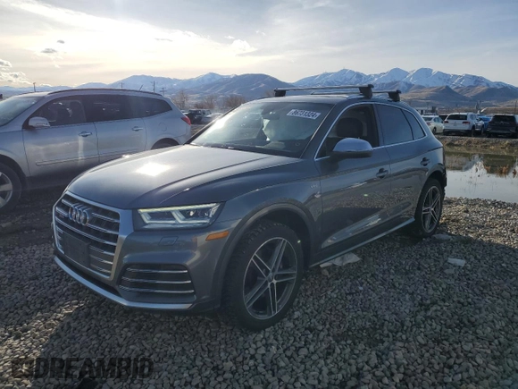 2018 Audi SQ5 Premium Plus with VIN WA1A4AFY1J2125925, listed as a Copart auction lot 86731324 with 56,875 mi miles and Salvage Title. Bid and sale history available at DreamBid. Image 1.