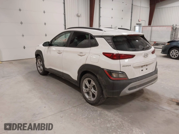 2022 Hyundai Kona SEL with VIN KM8K62AB0NU814275, listed as a IAAI auction lot 41547497 with 58,568 mi miles. Bid and sale history available at carsss.com. Image 3.
