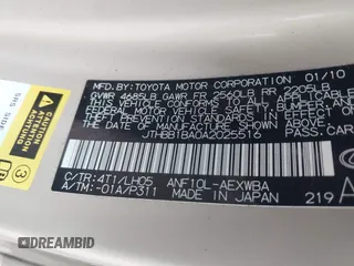 2010 Lexus HS 250h z VIN JTHBB1BA0A2025516, wystawiony jako IAAI lot #42019490 z przebiegiem Nie podano mil oraz . Historia ofert i sprzedaży dostępna na DreamBid. Obrazek 9.