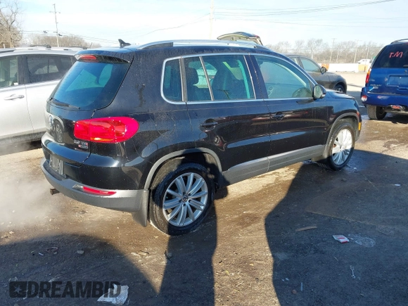 2016 Volkswagen Tiguan S with VIN WVGBV7AX3GW522378, listed as a IAAI auction lot 41391294 with 106,278 mi miles and . Bid and sale history available at DreamBid. Image 4.