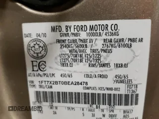 2011 Ford F-250 XL with VIN 1FT7X2BT0BEA28478, listed as a Copart auction lot 43524915 with 264,717 mi miles and Clean Title. Bid and sale history available at DreamBid. Image 13.