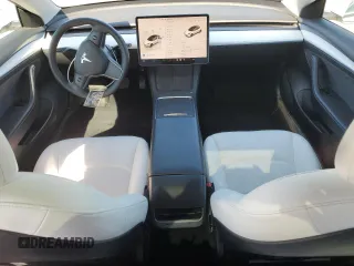 2022 Tesla Model 3 with VIN 5YJ3E1EAXNF203914, listed as a Copart auction lot 46982935 with 70,766 mi miles and Salvage Title. Bid and sale history available at DreamBid. Image 8.