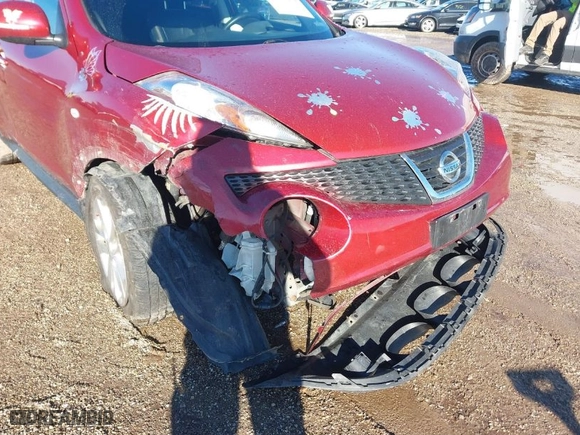 2014 Nissan Juke SL with VIN JN8AF5MV2ET483488, listed as a IAAI auction lot 41662254 with 117,398 mi miles. Bid and sale history available at carsss.com. Image 6.