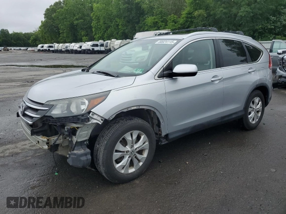 2013 Honda CR-V EX-L z VIN 5J6RM4H78DL000086, wystawiony jako Copart lot #58024115 z przebiegiem 117 129 mil mil oraz Szkody całkowita. Historia ofert i sprzedaży dostępna na DreamBid. Obrazek 1.
