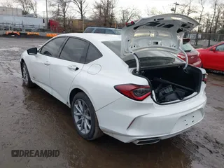 2021 Acura TLX w/A-Spec Package with VIN 19UUB5F53MA012897, listed as a IAAI auction lot 41571283 with 1 mi miles. Bid and sale history available at carsss.com. Image 3.