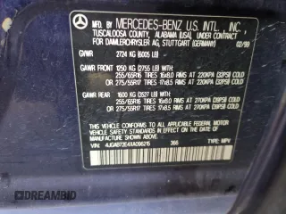 1999 Mercedes-Benz M 320/430/500 with VIN 4JGAB72E4XA096215, listed as a Copart auction lot 88049355 with Not provided miles and Salvage title. Bid and sale history available at DreamBid. Image 12.